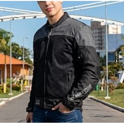 JAQUETA MATTOS RACING RIO VERAO PRETO/CINZA MASCULINA
