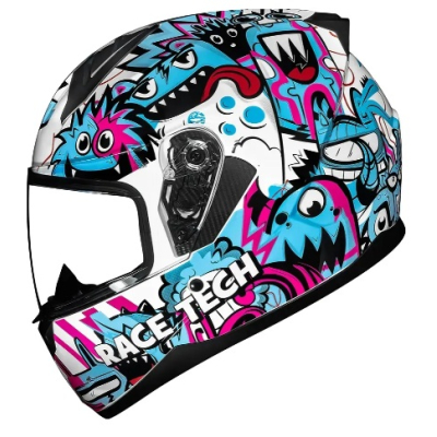 RACE TECH SECTOR MONSTERS WHT/BLUE