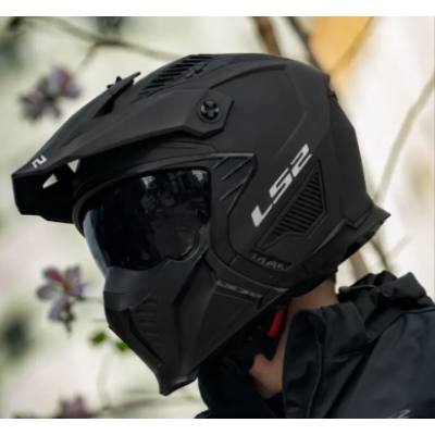 LS2 OF606 DRIFTER MONOCOLOR MATTE BLACK
