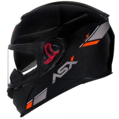 EAGLE SV SOLID PRETO BRILHO GRAFITE/VERMELHO