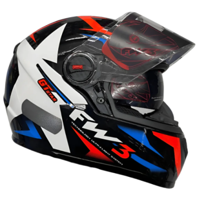 FW3 GTX STAR PRETO BRILHANTE AZUL COM VERMELHO