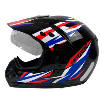 EBF MOTARD STREET PRETO VERMELHO CROSS