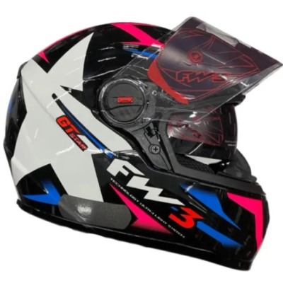 FW3 GTX STAR PRETO BRILHANTE AZUL COM ROSA