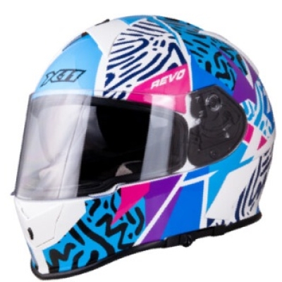 X11 REVO JAGUAR BRANCO/AZUL/ROSA/ROXO BRILHO